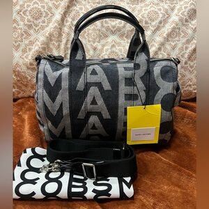 Marc Jacobs Monogram Medium Denim Duffle Bag